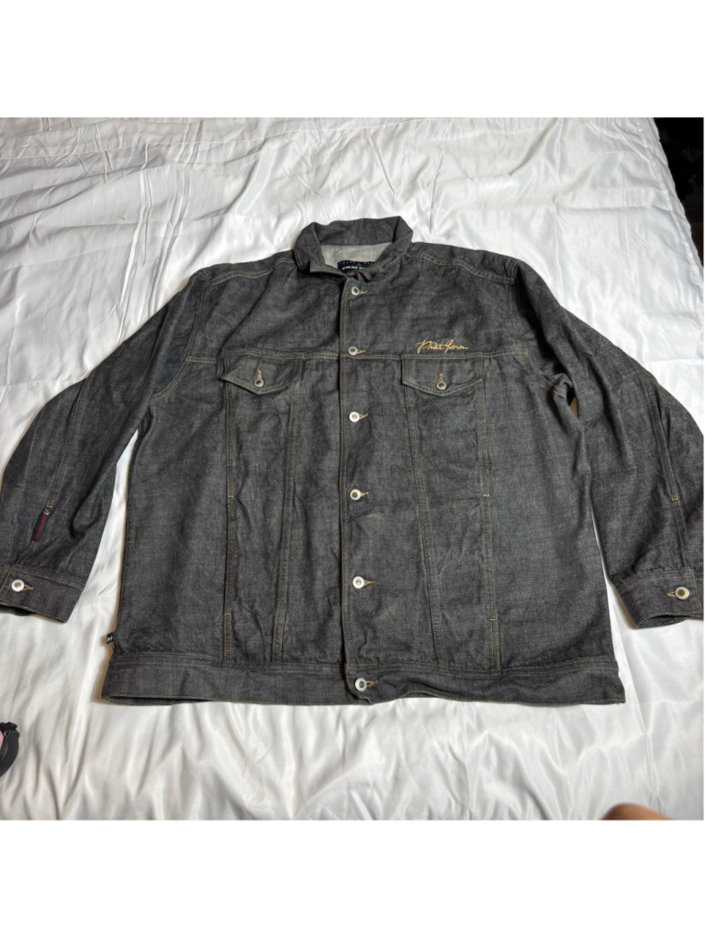 Men's Phat Farm Denim Jacket 3XL Black Gold